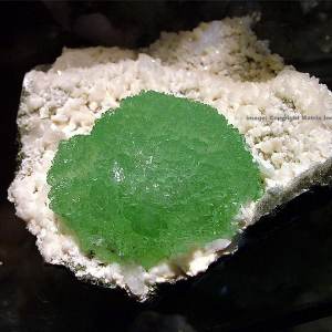 Green Apophyllite on Heulandite
