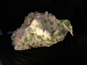 Flat Terminated Green Apophyllite with Stilbite